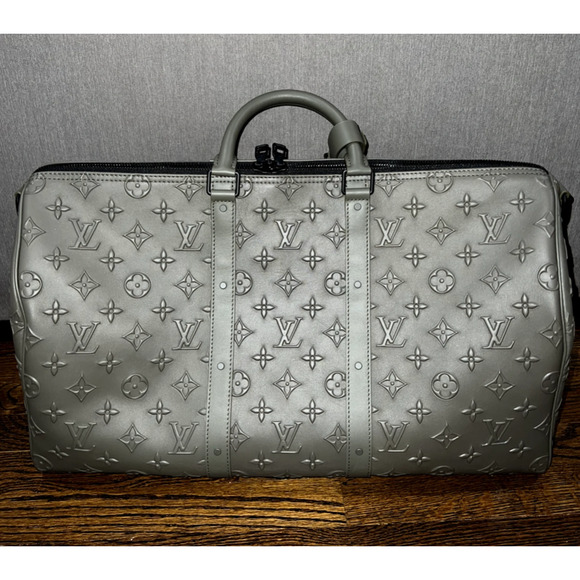 Louis Vuitton Keepall Bandouliere 50 Monogram Seal Wax Duffle Weekend Travel Bag - Picture 8 of 12